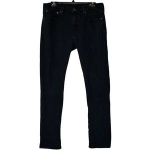 Levi's Strauss & Co 511 Black Denim Jeans Mid-Rise Slim Fit Women Size 34X32